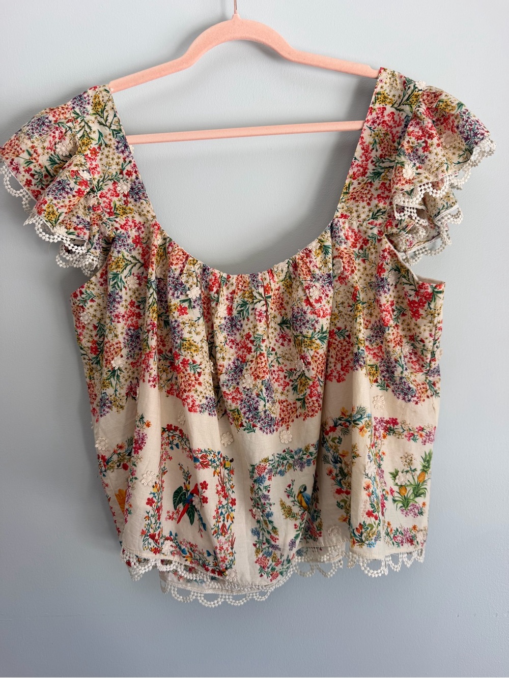 FARM Rio Delicate forest Scarves Square-Neck Top - Picture 8 of 10